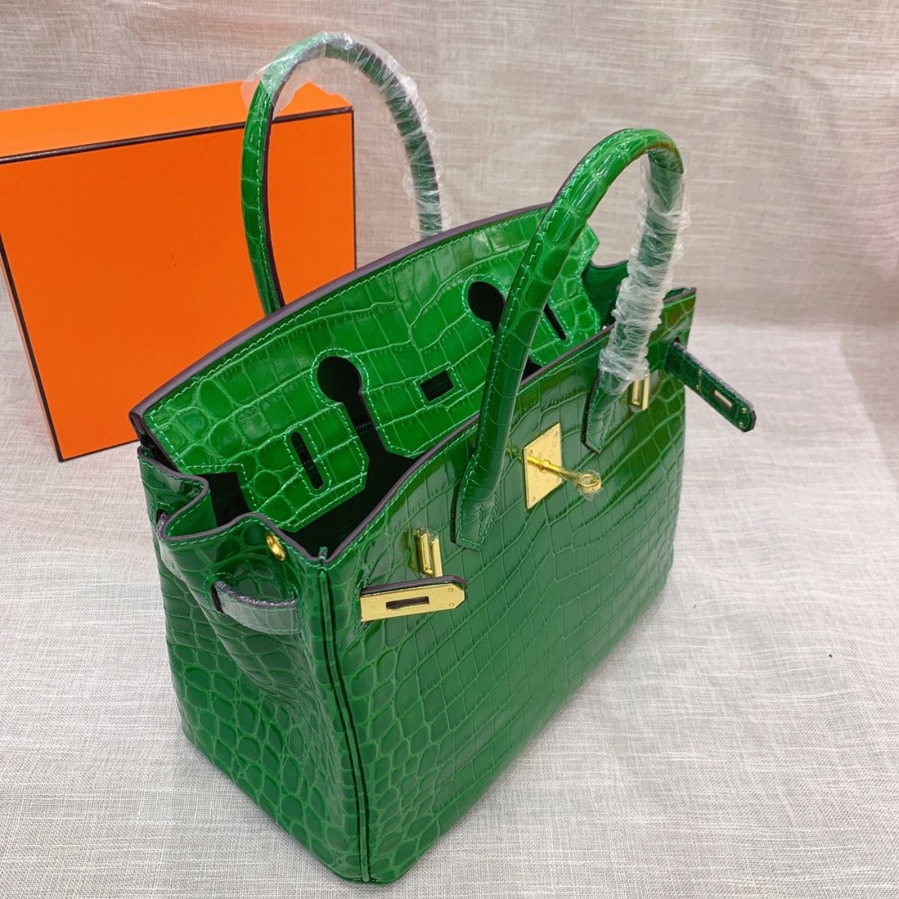 Hermes Birkin 30 Crocodile Dark Green 30cm - Image 5