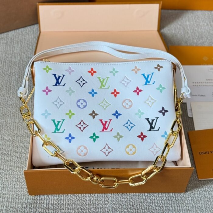 Louis Vuitton X Takashi Murakami Coussin PM White Multicolored 28cm M13232 - Image 6