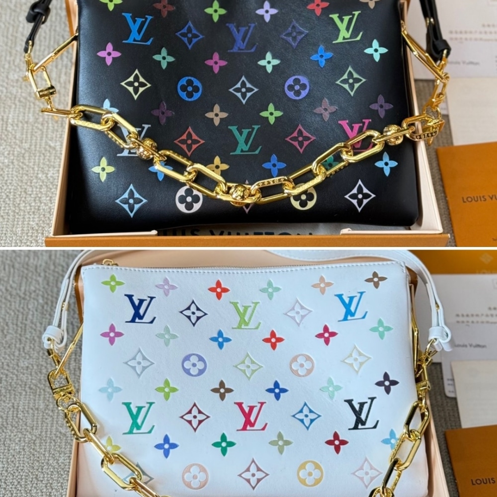 Louis Vuitton X Takashi Murakami Coussin PM White Multicolored 28cm M13232 photo review