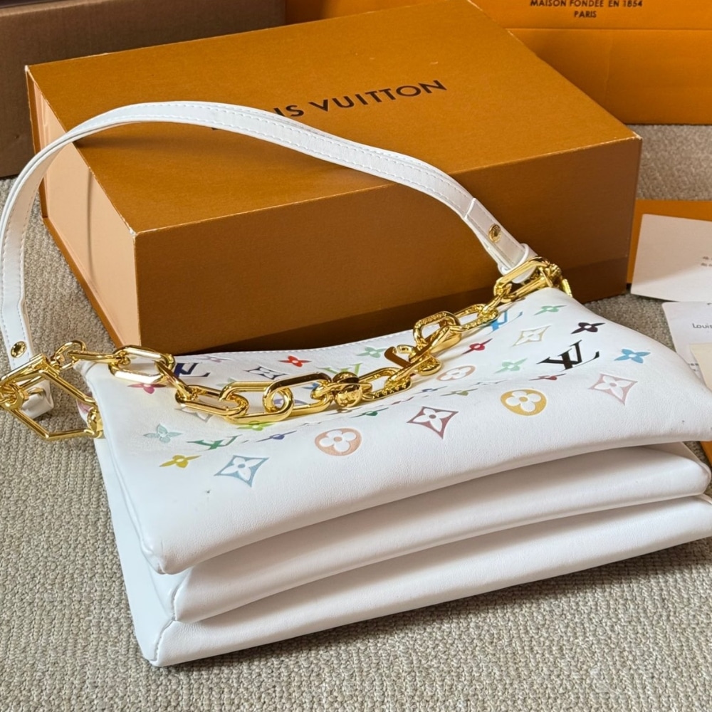Louis Vuitton X Takashi Murakami Coussin PM White Multicolored 28cm M13232 photo review