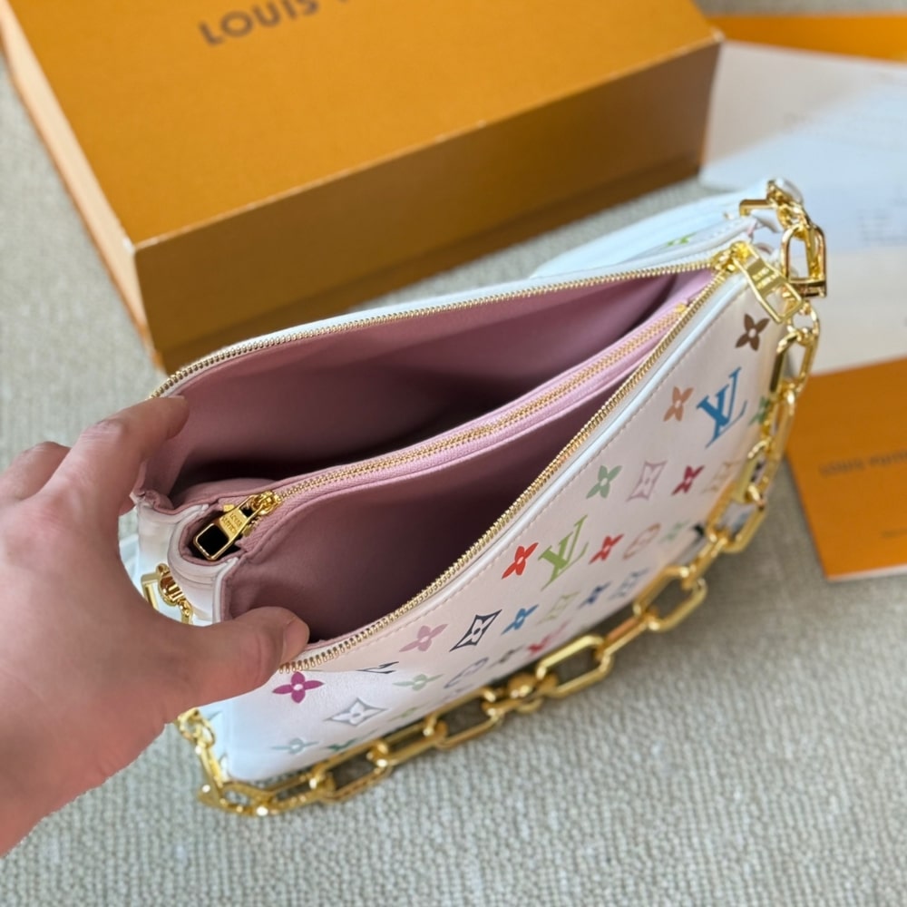 Louis Vuitton X Takashi Murakami Coussin PM White Multicolored 28cm M13232 photo review