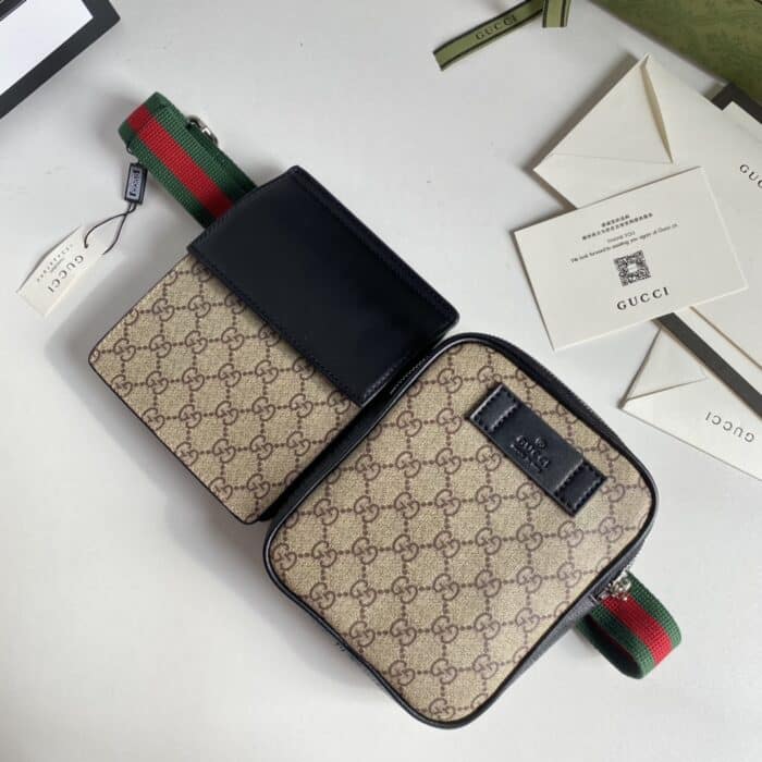 Gucci GG Supreme Web Belt Bag Beige 33cm - Image 2