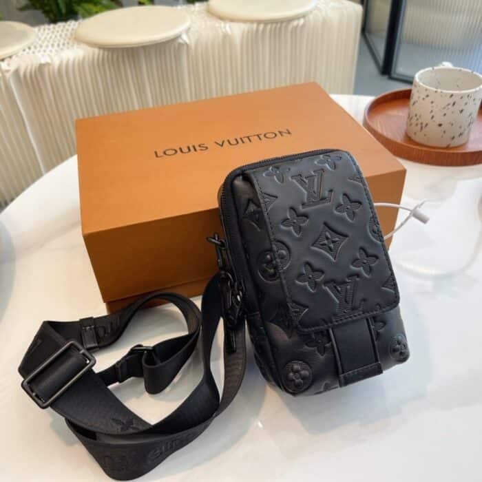 Louis Vuitton Double Phone Pouch NM Black 18cm M81323 - Image 2