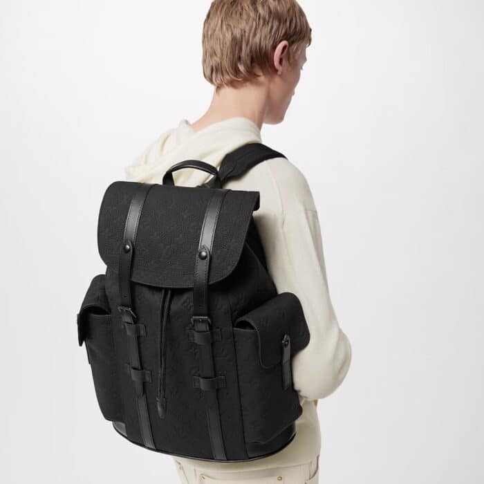 Louis Vuitton Christopher MM Backpack Black 45cm M55699 - Image 6