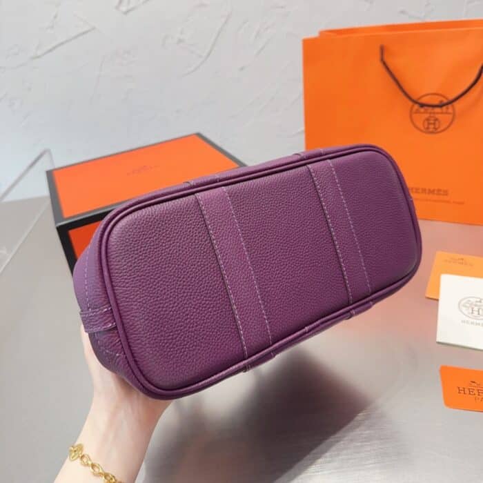 Hermes Garden Party 30 Bag Purple 30cm - Image 6