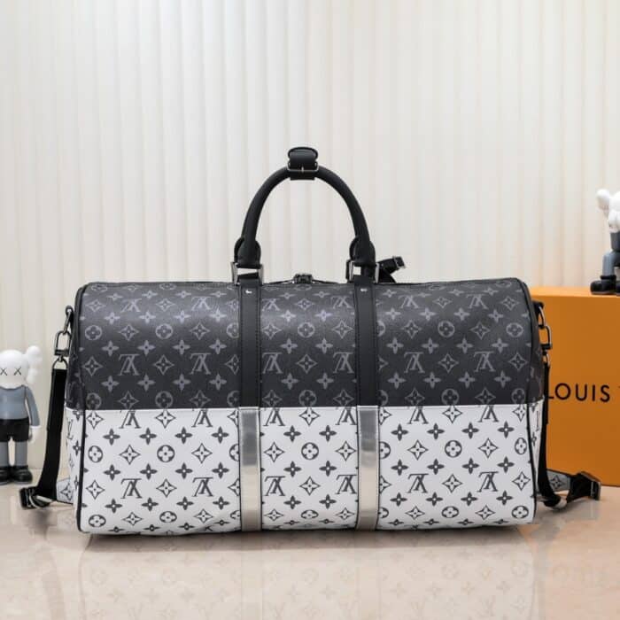 Louis Vuitton Keepall Bandouliere 50 Monogram Black And Silver 50cm M43412 - Image 6