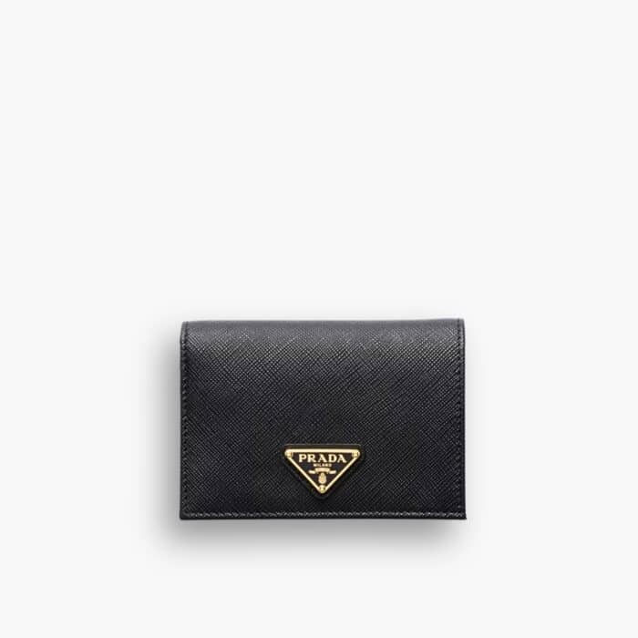 Prada Small Saffiano Leather Wallet Black 10cm 1MV021 QHH F0002