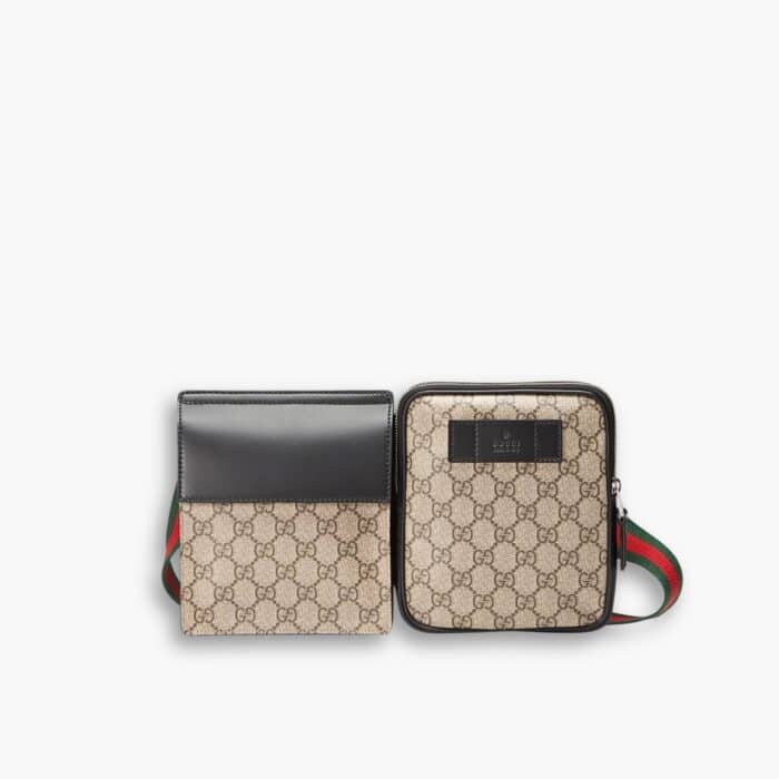 Gucci GG Supreme Web Belt Bag Beige 33cm
