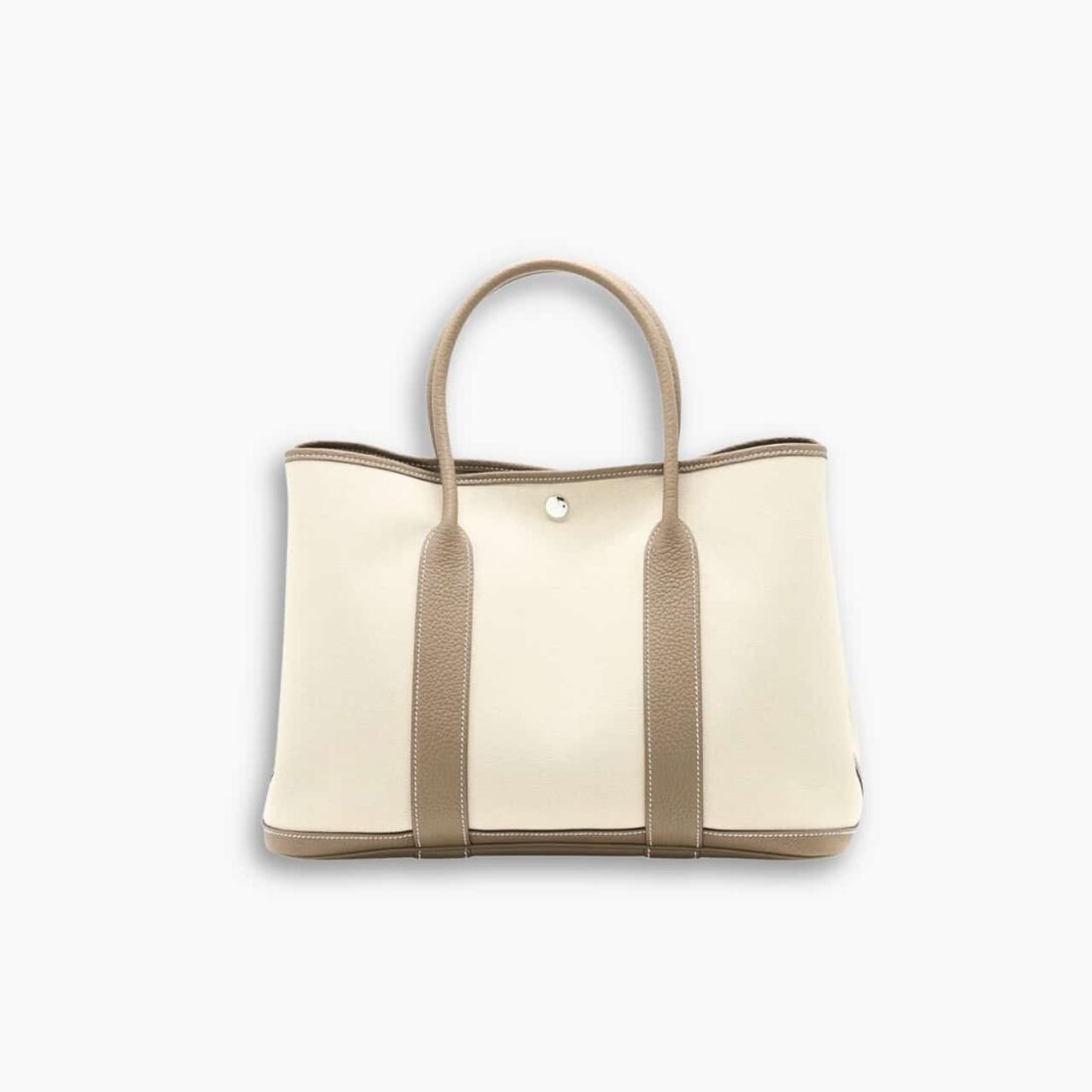 Hermes Garden Party 30 Handbag Canvas Etoupe 30cm