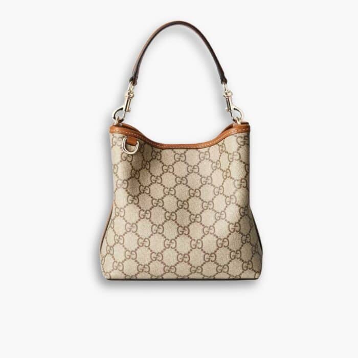 Gucci GG Emblem Mini Bucket Bag Beige 21cm ‎815118 FAD6L 9758