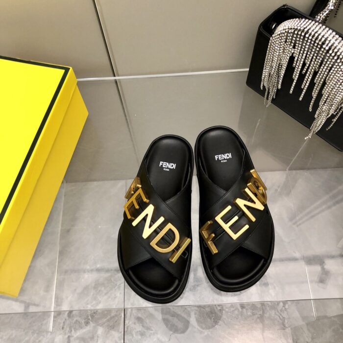 Fendi Fendigraphy Slides Black 8X8289AI1RF1H1K - Image 5