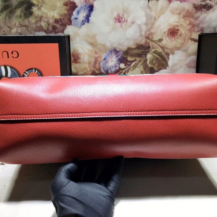 Gucci Ophidia GG Flora Medium Tote In Red 44cm - Image 4