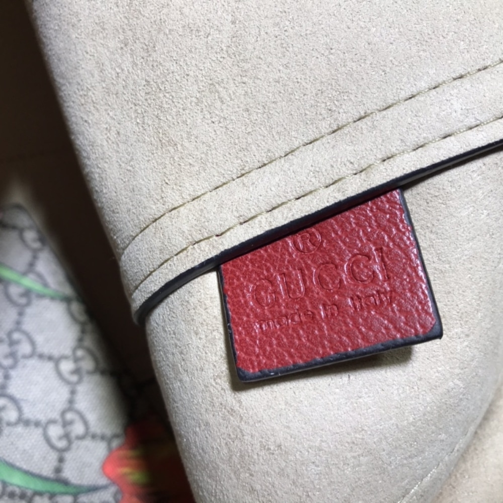 Gucci Ophidia GG Flora Medium Tote In Red 44cm photo review