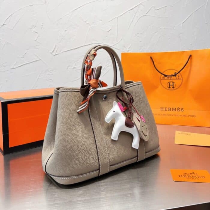 Hermes Garden Party Bag Etoupe 30cm - Image 6