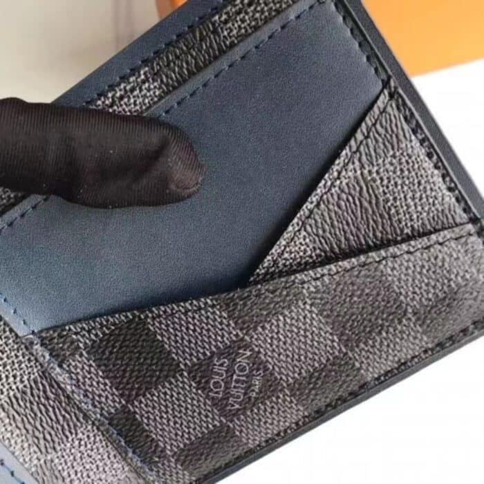 Louis Vuitton Multiple Wallet Navy Blue 11cm N63260 - Image 6