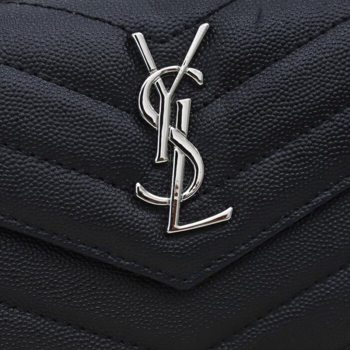 Saint Laurent Multi Folded Wallet Black 12cm 414404BOW021000 - Image 8