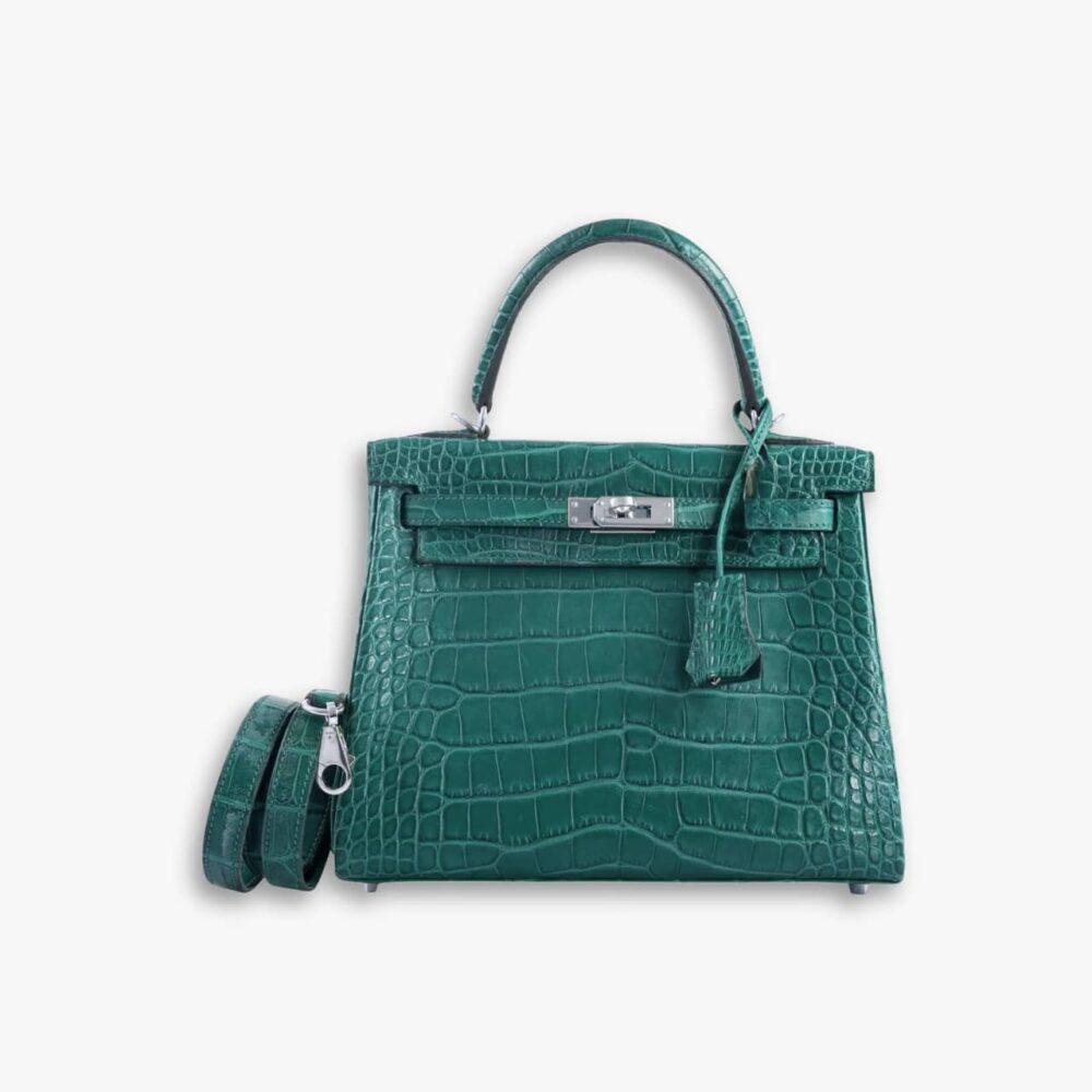 Hermès Kelly 25 Alligator Vert Emerald 25cm