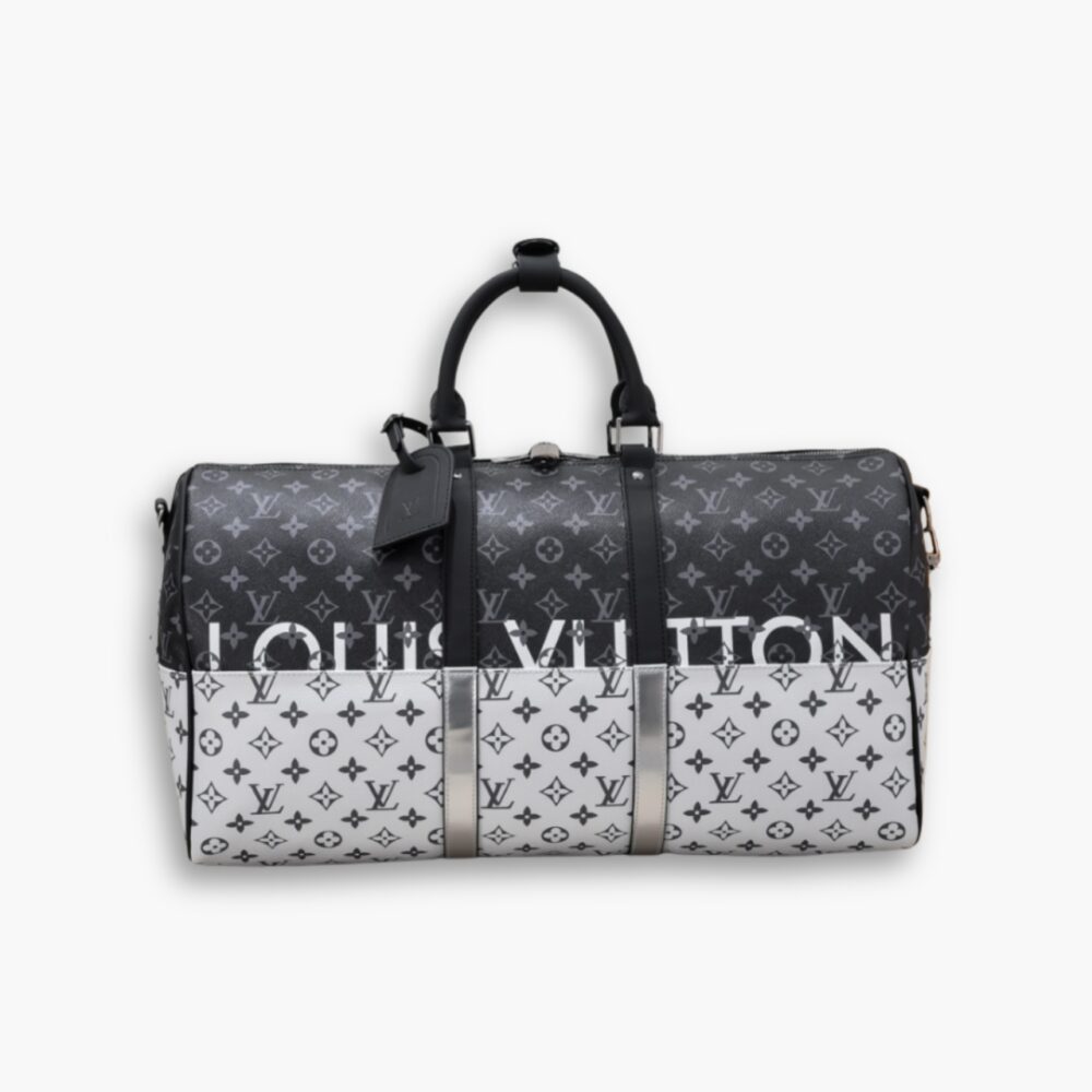 Louis Vuitton Keepall Bandouliere 50 Monogram Black And Silver 50cm M43412