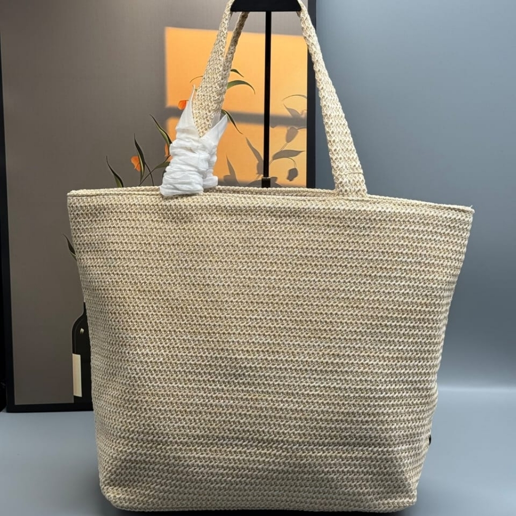 Prada Raffia Tote Bag Natural 32cm 1BG392 2C2T F0018 V OOL - Image 3