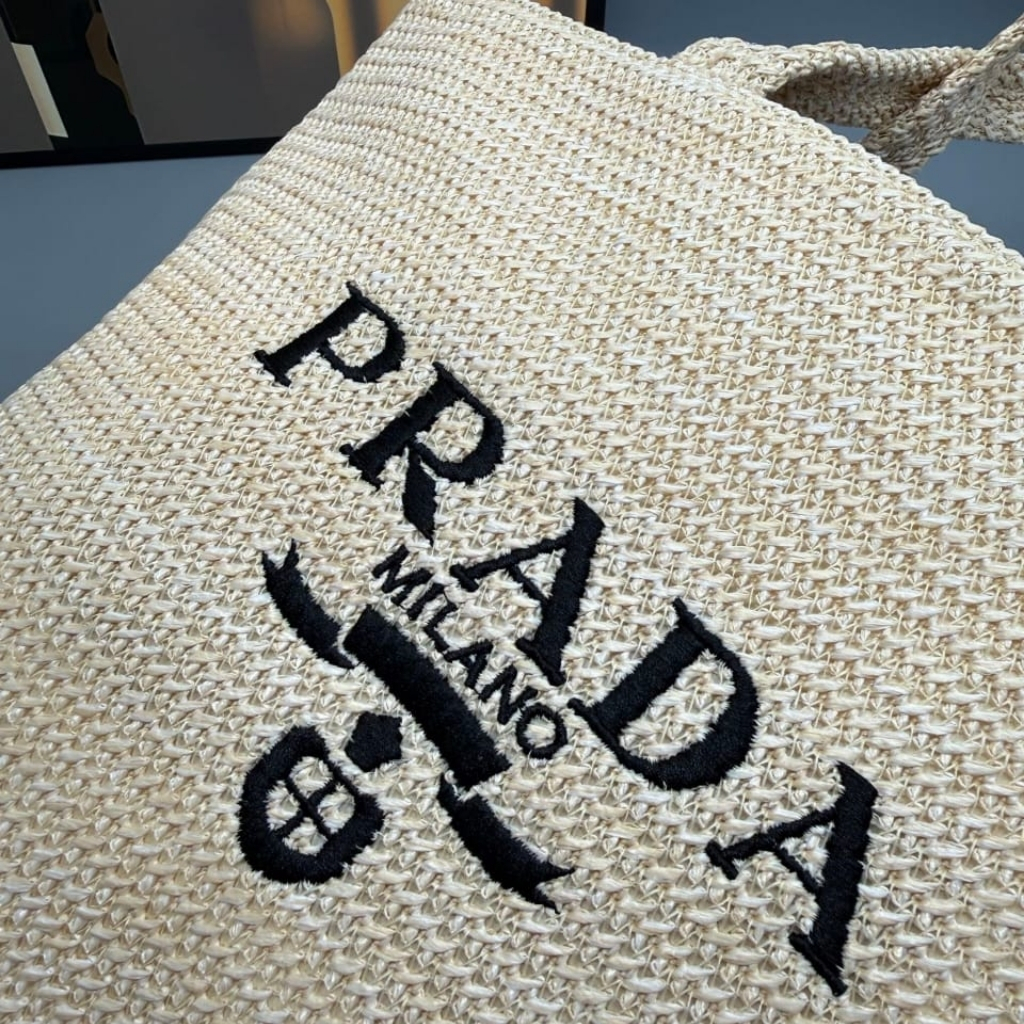 Prada Raffia Tote Bag Natural 32cm 1BG392 2C2T F0018 V OOL - Image 8