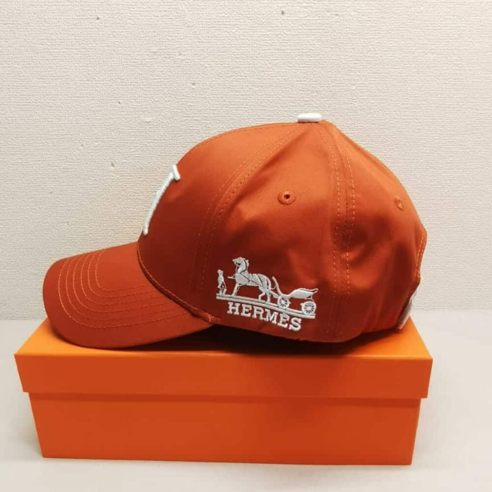 Alternative view of Hermes New Carriage Baseball Cap Orange