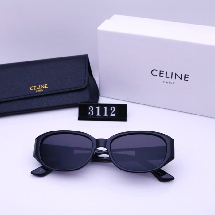 Celine Triomphe Hole Punch Sunglasses Black - Image 5
