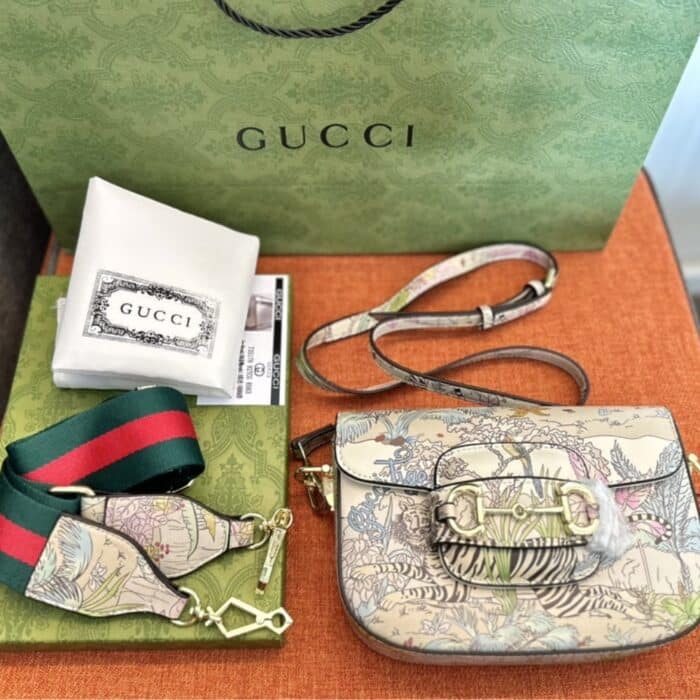 Gucci Tiger Horsebit 1955 Mini Bag 20cm ‎677266 UTIBC 9177 - Image 3