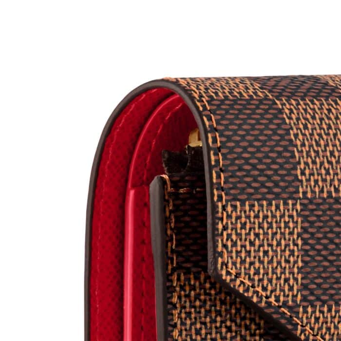 Louis Vuitton Victorine Wallets Damier Ebene Cerise Red 12cm N41659 - Image 3