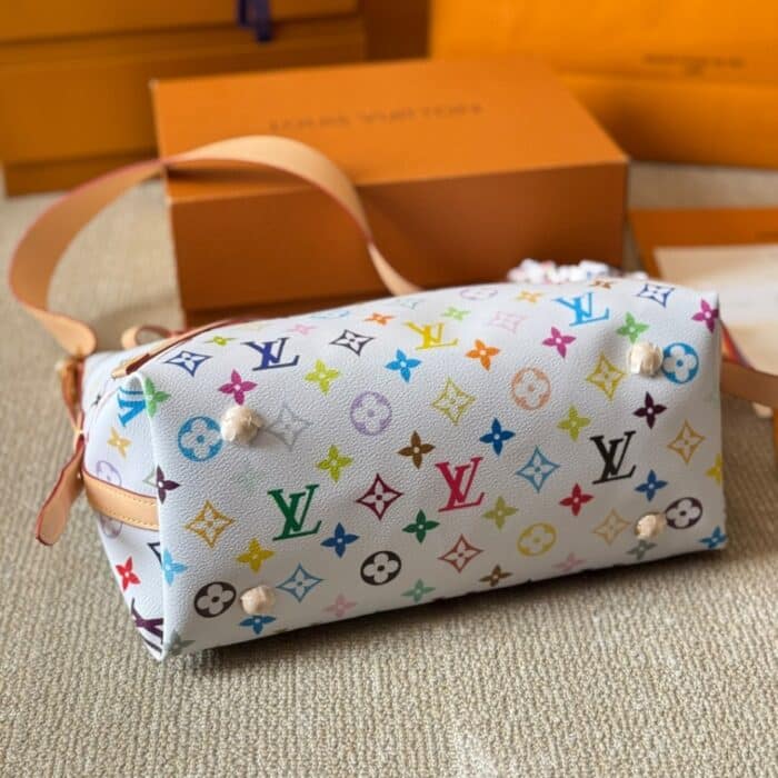 Louis Vuiton X TM Carryall PM Bag Multicolor White 30cm M13661 - Image 4