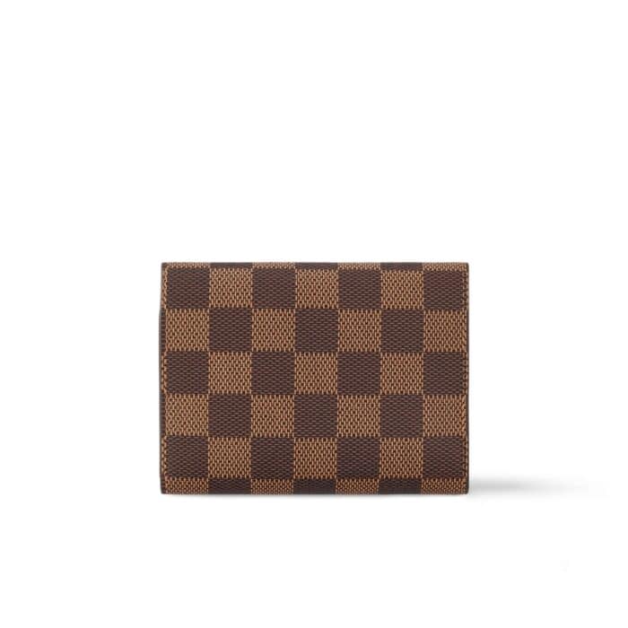 Louis Vuitton Victorine Wallets Damier Ebene Cerise Red 12cm N41659 - Image 4
