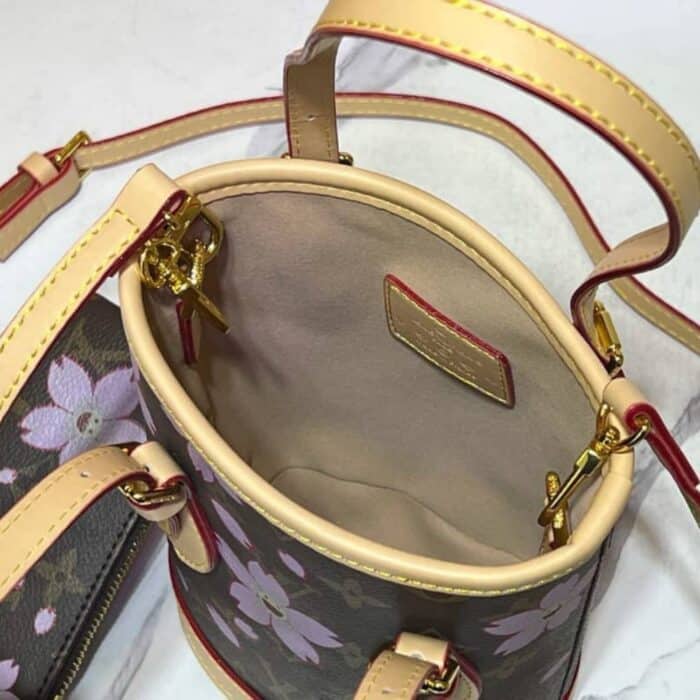 Louis Vuitton X Murakami Nano Bucket Sakura Brown 17cm M13417 - Image 5