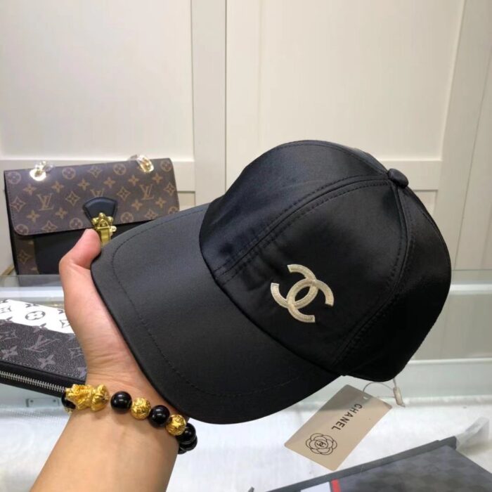 Chanel CC Embroidery Baseball Cap Black - Image 4