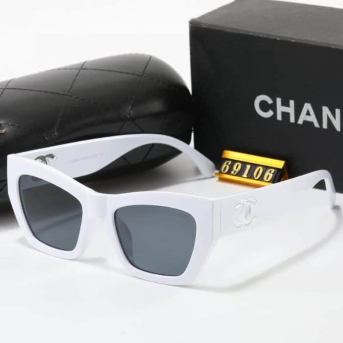 Chanel Cat Eye Sunglasses Acetate And Nylon White - Image 2