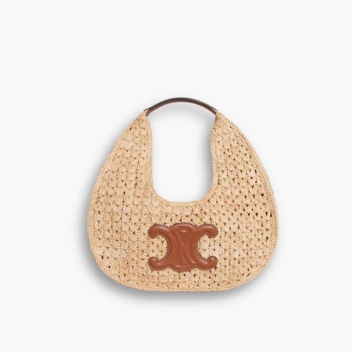 Celine Classic Panier Hobo Bag In Raffia 30cm 112772EYR02NT