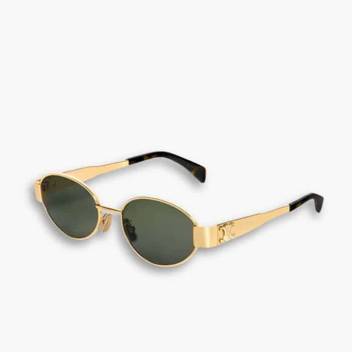 Celine Triomphe Sunglasses Metal Ovale Gold CL40235U 30N - Image 2