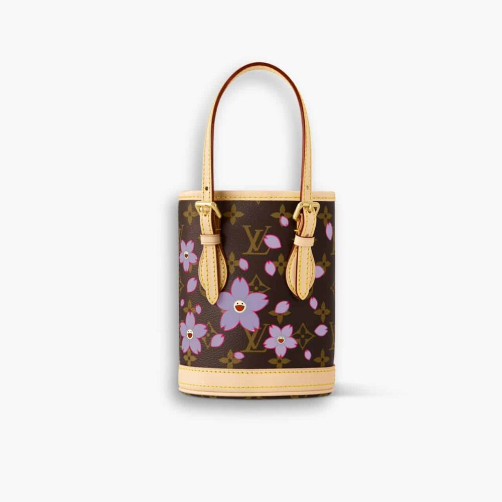 Louis Vuitton X Murakami Nano Bucket Sakura Brown 17cm M13417