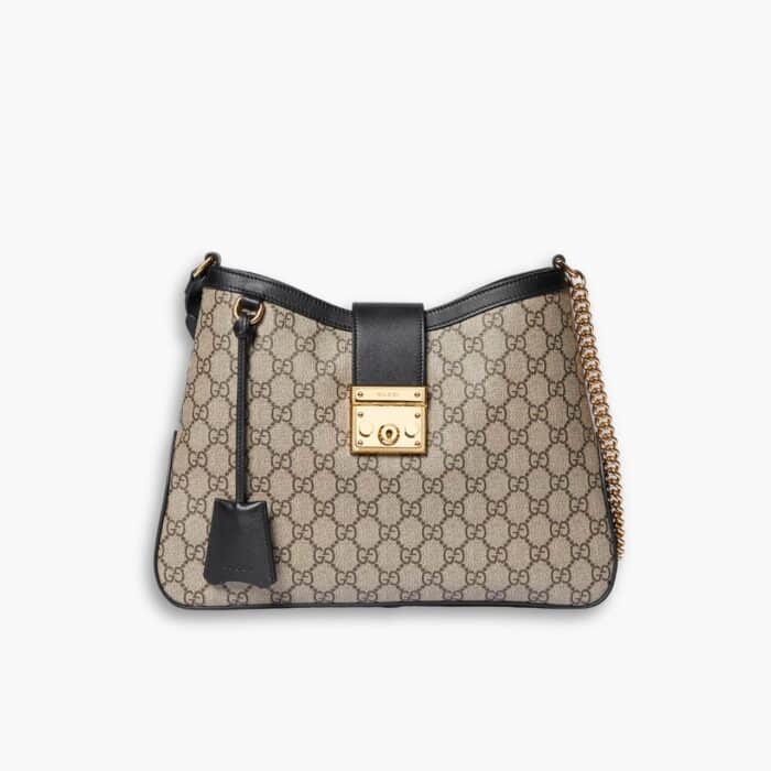 Gucci Padlock GG Medium Shoulder Bag Black 33cm 795113 KHNKG 9769