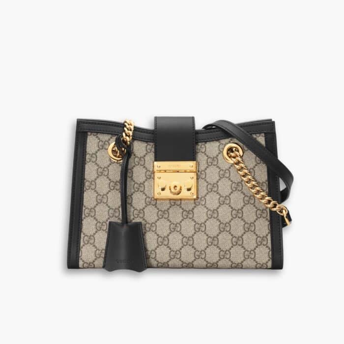 Gucci Padlock Small Shoulder Bag Black 26cm 498156 KHNKG 9769