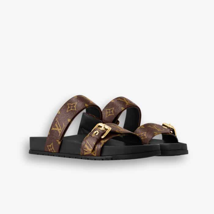 Louis Vuitton Bom Dia Flat Comfort Mules Brown 1AAW8H
