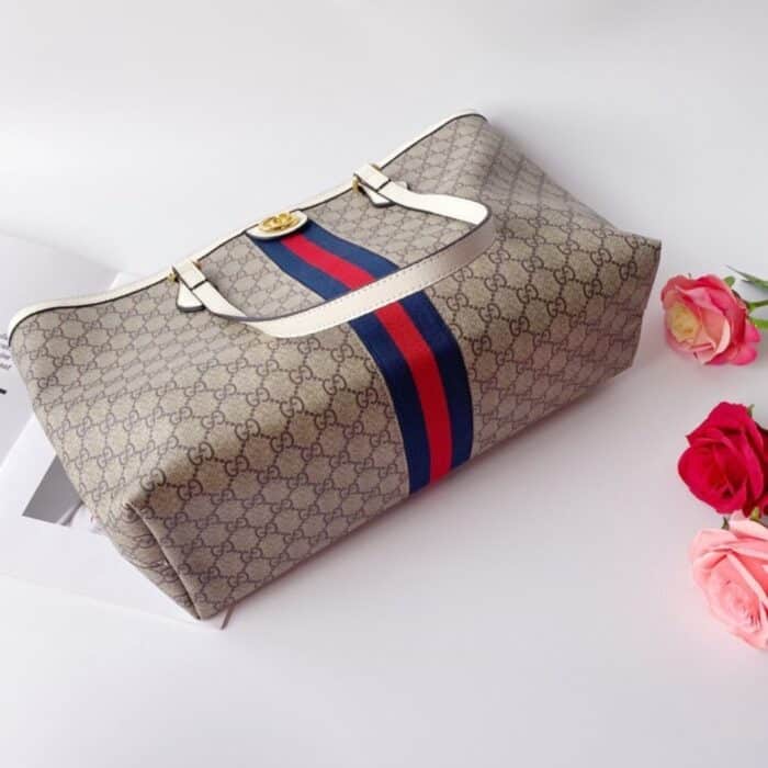 Gucci Ophidia Medium Tote With Web White 38cm 631685 96IWB 9794 - Image 3