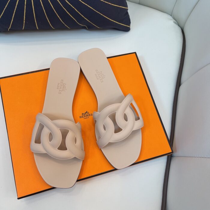 Hermes Aloha Slippers Sandal Nude - Image 4