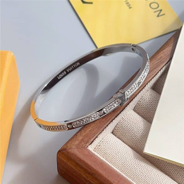 Louis Vuitton Empreinte Bangle White Gold Tone Q95641 - Image 2