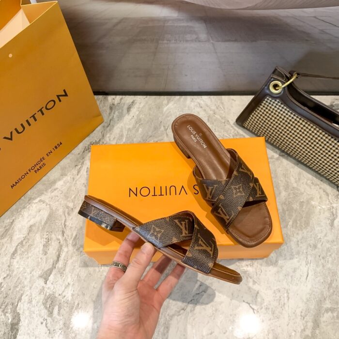 Louis Vuitton Strappy Flat Mule Monogram Brown - Image 5