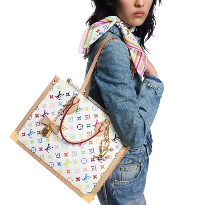 Louis Vuitton x Murakami Onthego MM Monogram White 35cm M13079 - Image 6