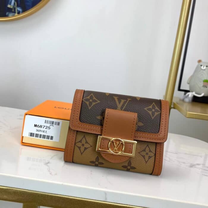 Louis Vuitton Dauphine Compact Wallet Brown 12cm M68725 - Image 2