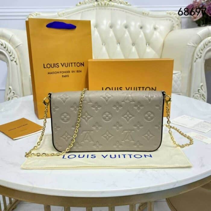 Louis Vuitton Félicie Pochette Monogram Bag Beige 21cm M82609 - Image 6