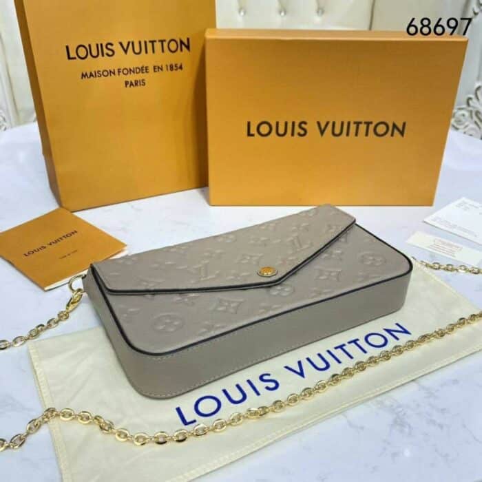 Louis Vuitton Félicie Pochette Monogram Bag Beige 21cm M82609 - Image 7
