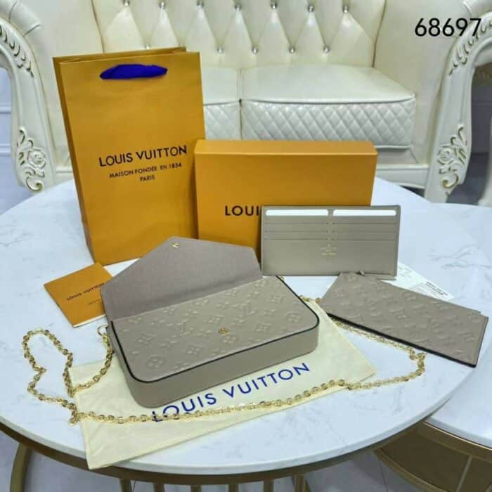 Louis Vuitton Félicie Pochette Monogram Bag Beige 21cm M82609 - Image 3