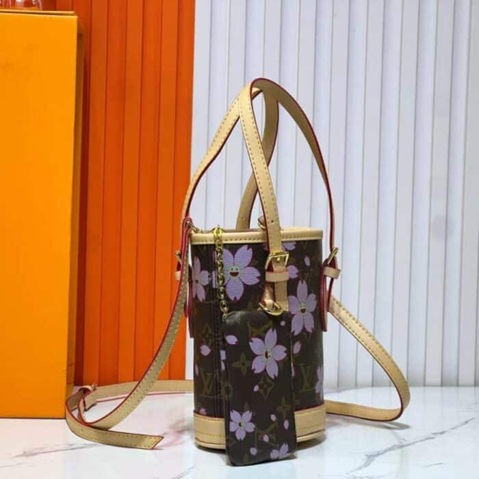 Louis Vuitton X Murakami Nano Bucket Sakura Brown 17cm M13417 - Image 6