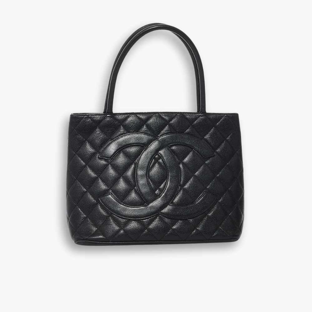 Chanel Medallion Tote Bag Black 30cm